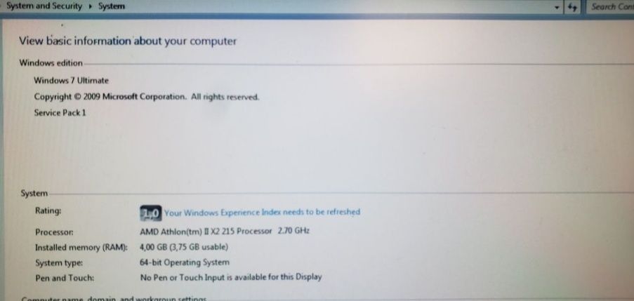 Vand unitate PC AMD 2.7 GHX