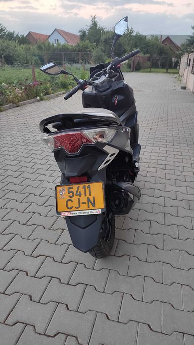 Sym Jet 14 – 50cc, 2023, 3000 km, albastru, USB, ca nou