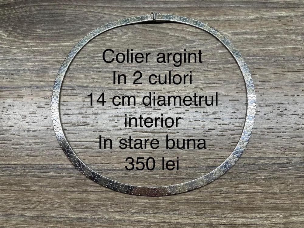 Colier argint 925 in 2 culori. Pret fix!