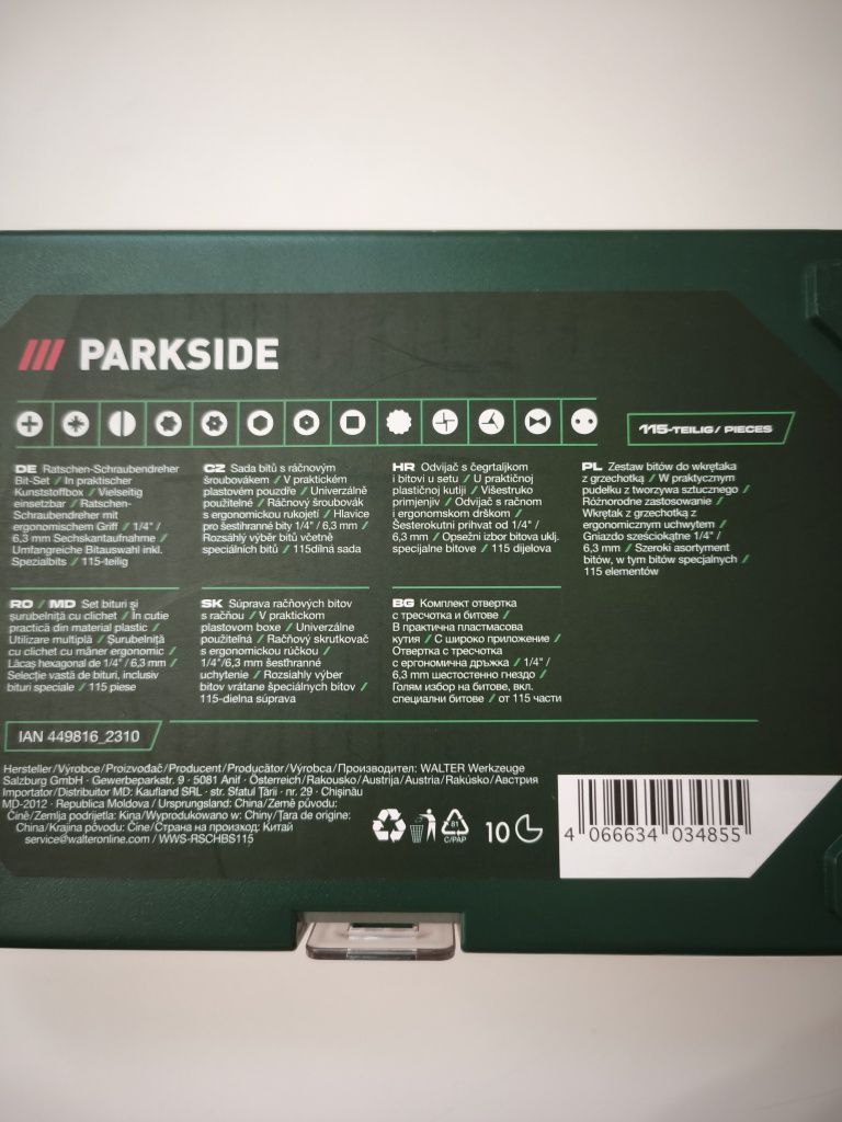 Surubelnita cu clichet Parkside cu 115 biti