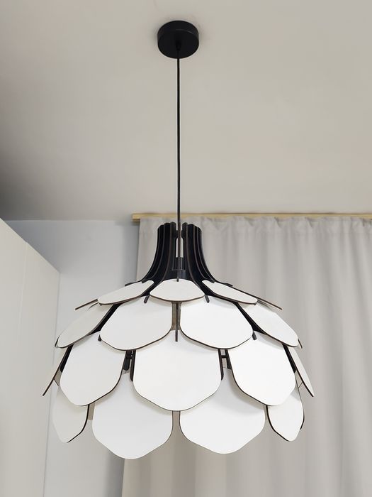 Pendul 1xE27 60W alb/negru Morales