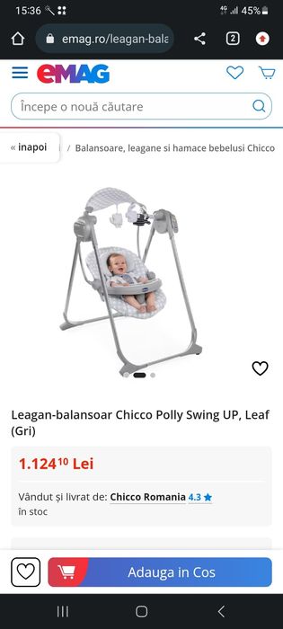 Balasuar cu telecomanda chicco