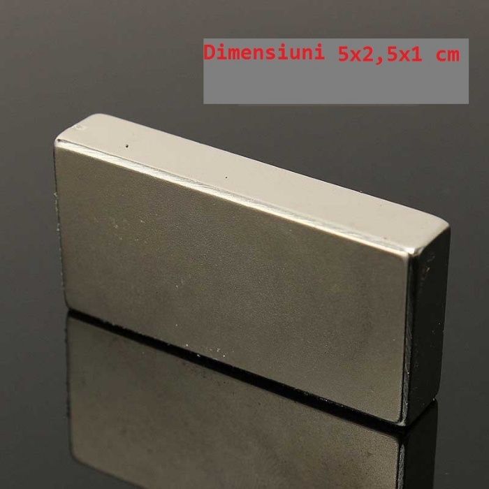 Magnet neodim N52 5x2,5x1 cm, bloc de dimendiune medie,magnet puternic