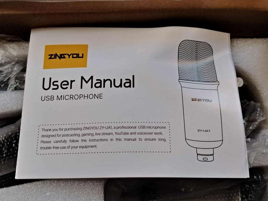 Microfon USB profesional, de tip condensator ZINGYOU ZY-UA1.