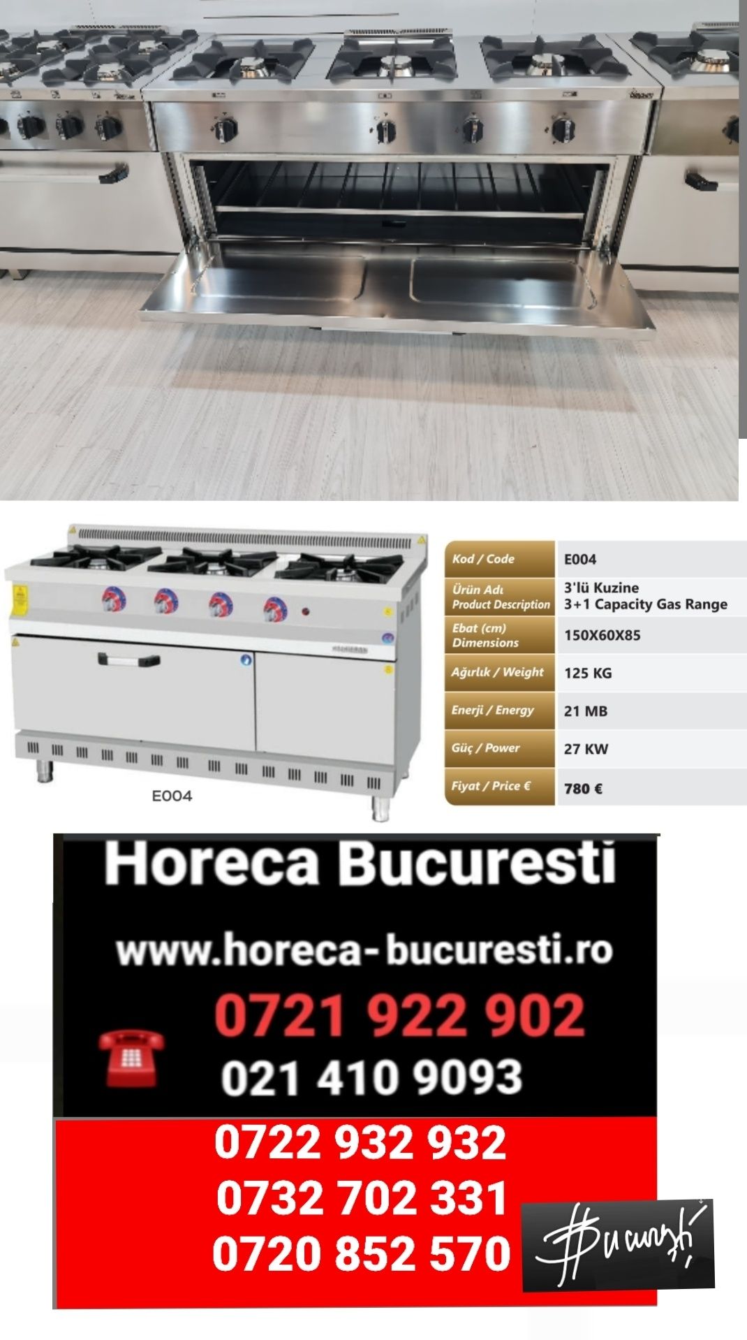 ARAGAZE 2 FOCURI cu CUPTOR / ARAGAZE 3 FOCURI cu Cuptor / Depozit Hore