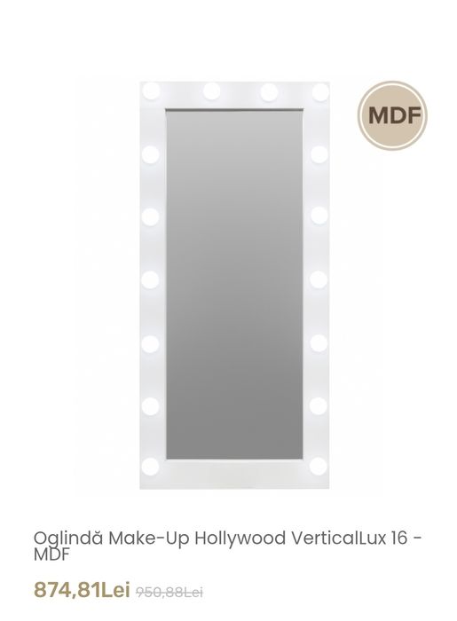 Oglinda beauty dormitor,living,salon înfrumusețare. Se emite factură