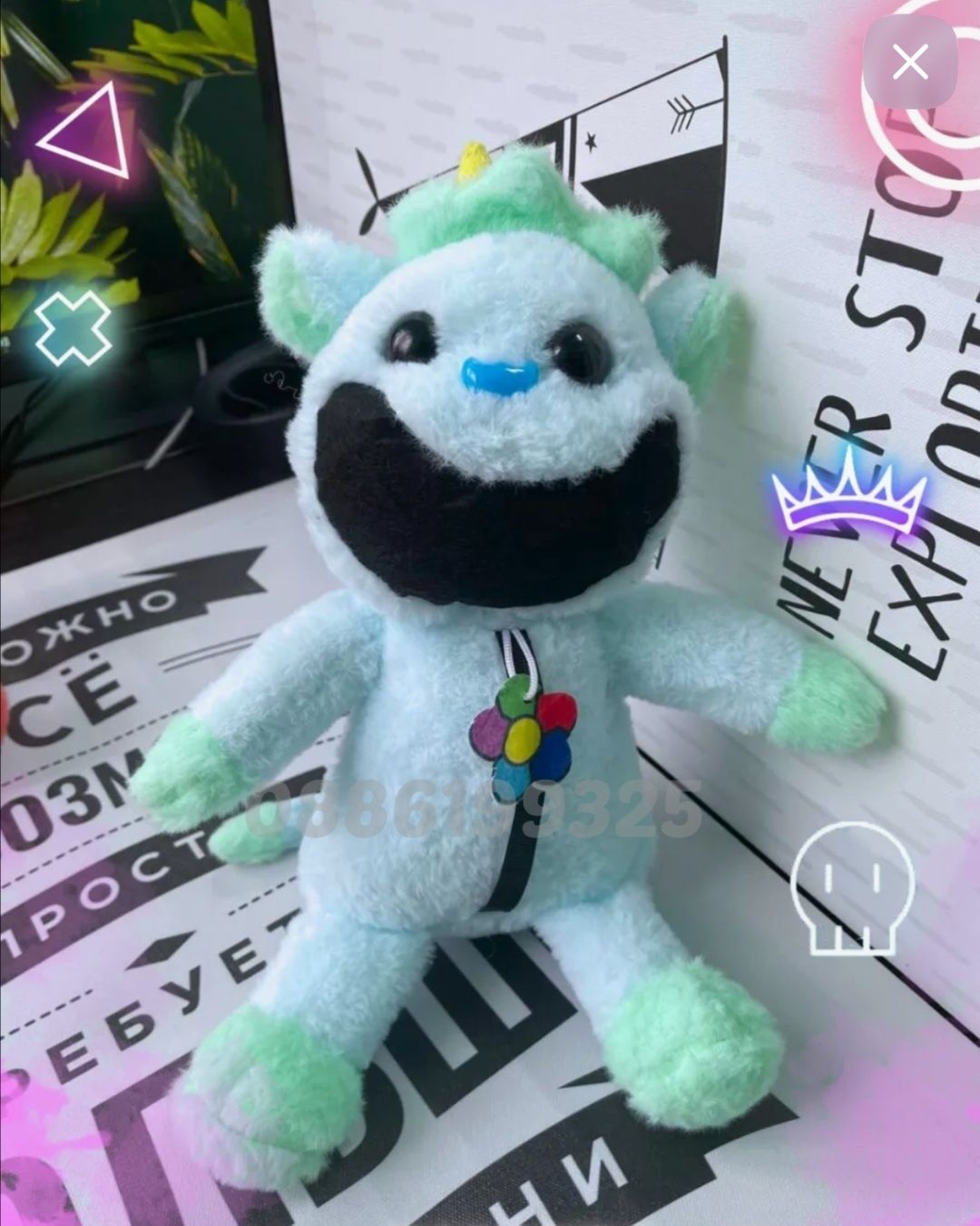 Плюшена играчка Smiling Critters Cat Nap Catnap, 40см
