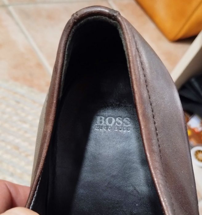Ocazie! Pantofi Hugo BOSS piele maro - marime 45