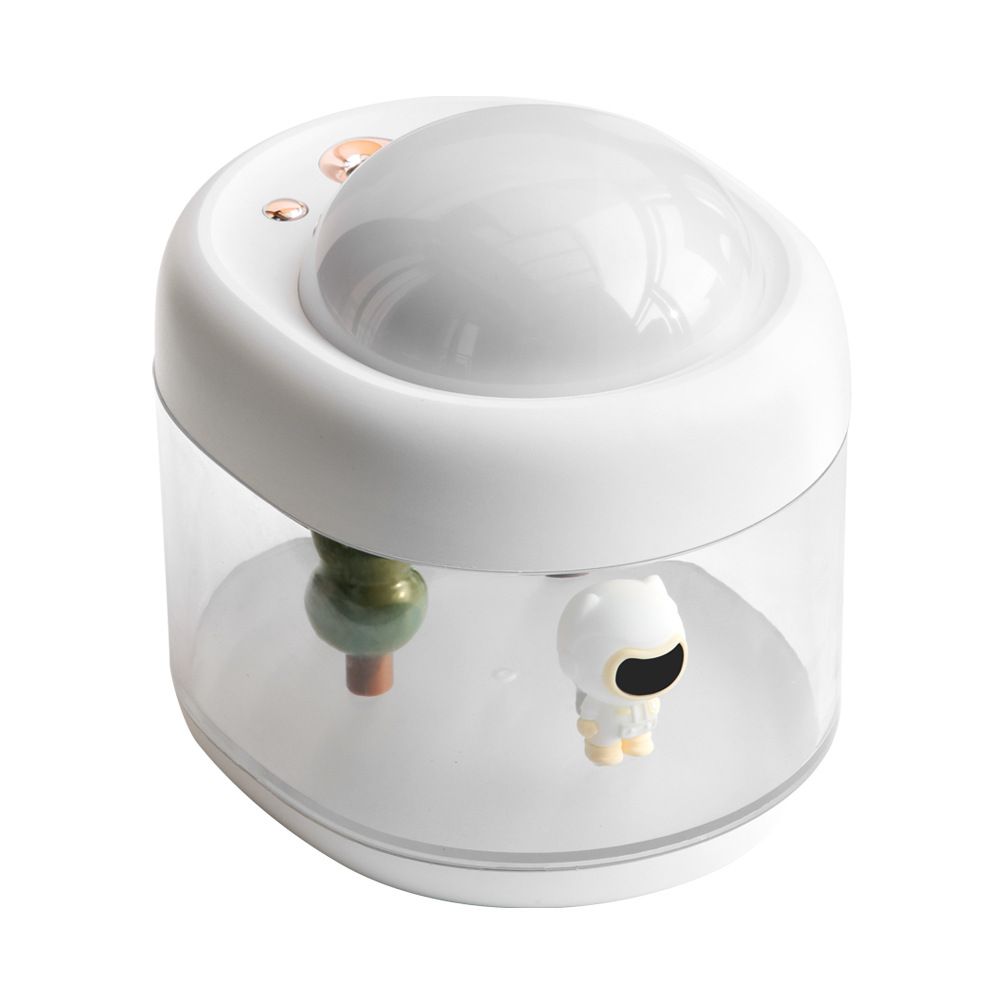 Umidificator cu lampa de veghe si proiector 360°, 500 ml