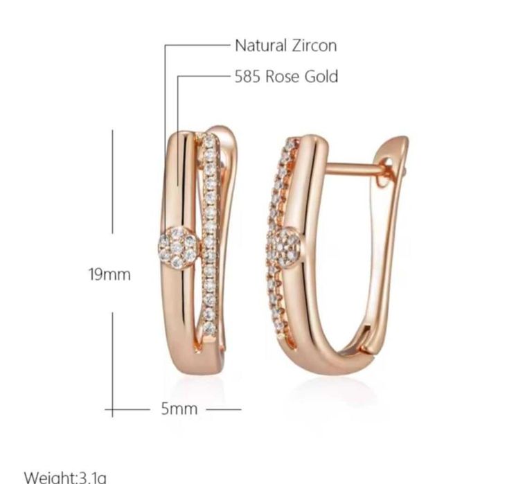 GP116, cercei placati aur 14k,noi/marcati, incuietoare sigura,zirconii