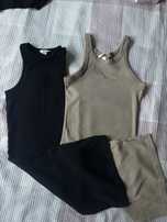 Къси рипсани рокли H&M