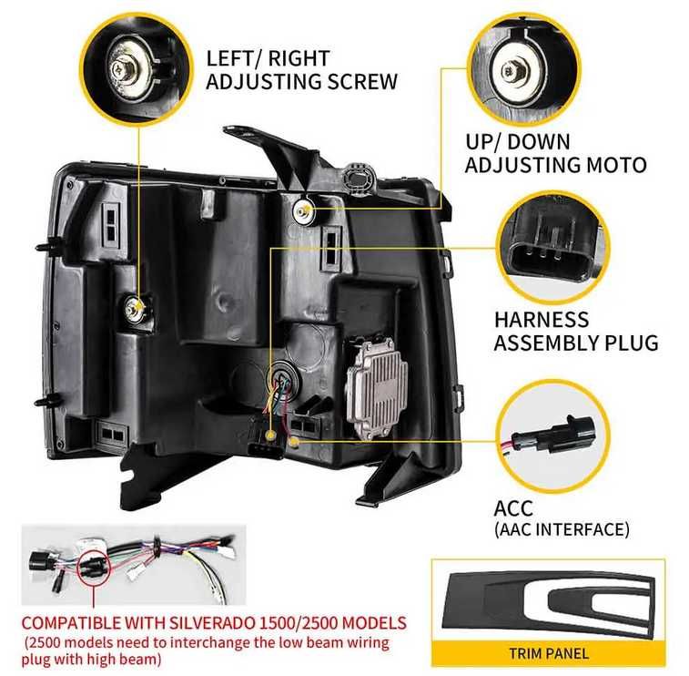 Комплект фарове Chevrolet Silverado  1500/2500/3500