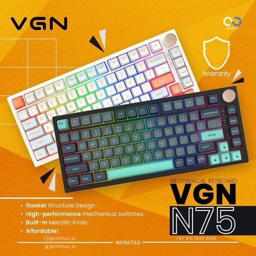 Оригинал! VGN N75 PRO Wireless Беспроводная Механическая Клавиатура