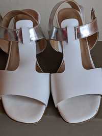 Sandale dama albe