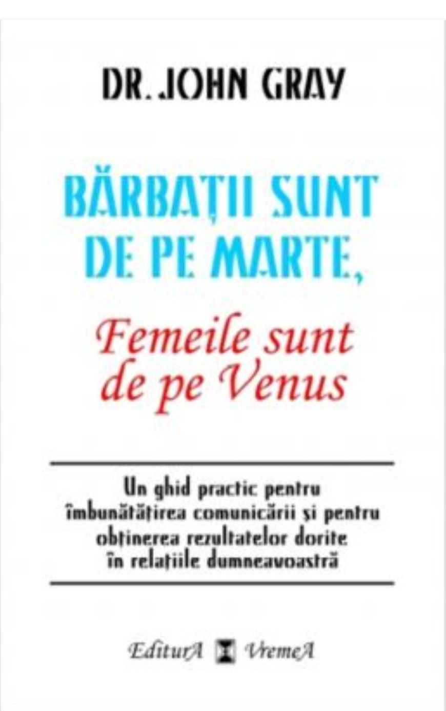 Barbatii sunt de pe Marte, femeile sunt de pe Venus de John Gray