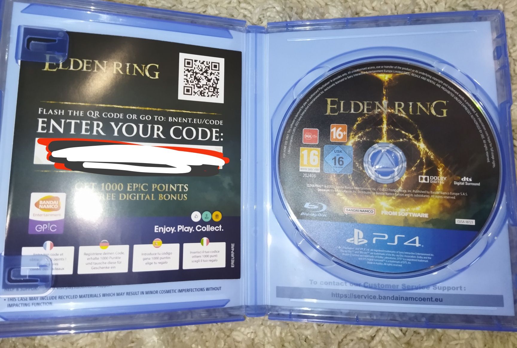 Игра Elden ring на пс4 в отличном состоянии