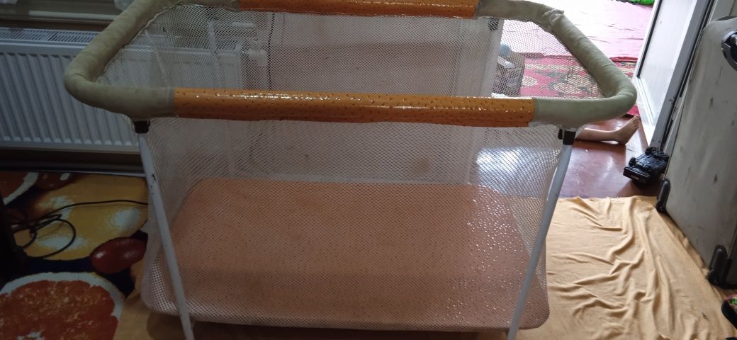 Детская мебель кровать+манеж