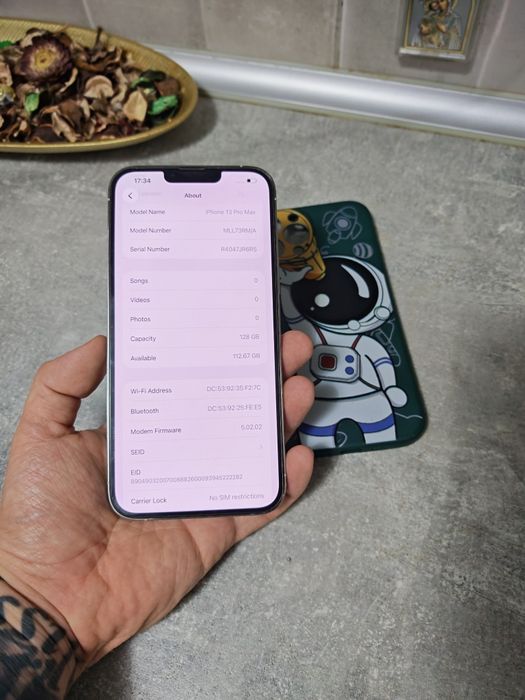 iPhone 13 Pro Max Silver 96%Bat totul original liber retea