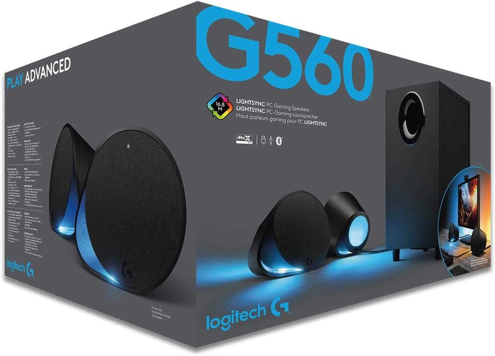 ПРОМО Нова Аудио Система Компютърни Тонколони LOGITECH G560 LIGHTSYNC