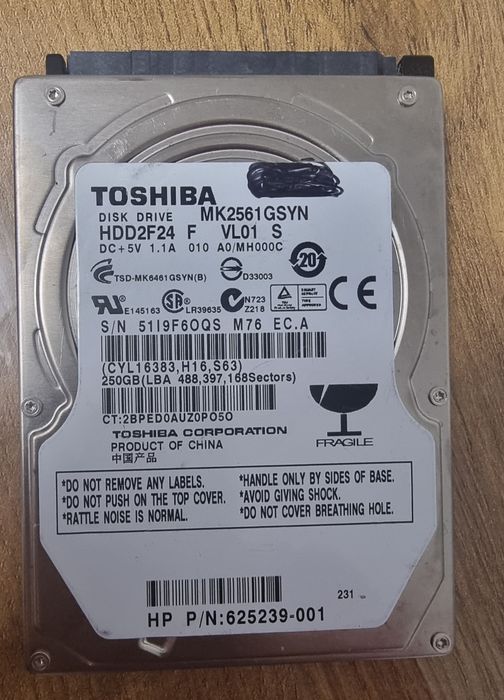 Хард диск 250 GB Toshiba