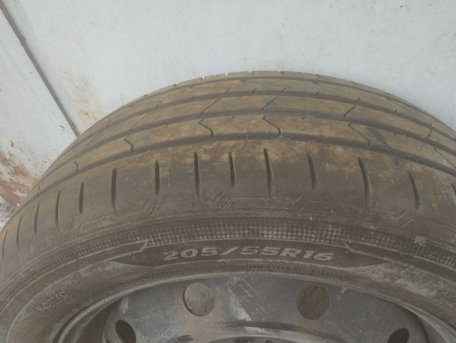 4 броя стоманени джанти с летни гуми 16" от Рено Лагуна