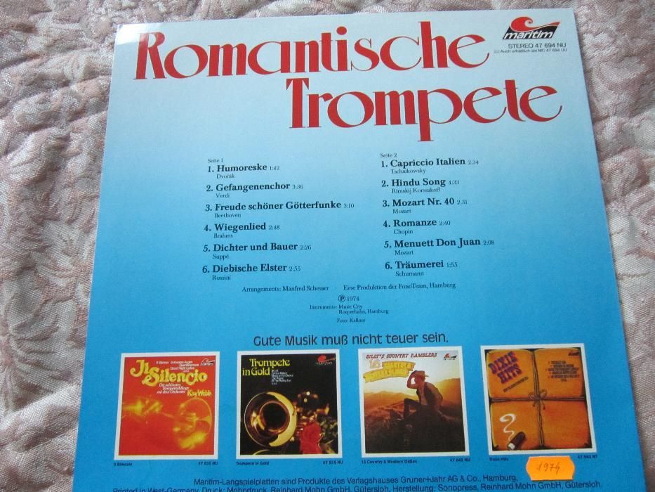 vinil -nou- Romantische Trompete-Orchester Werner Listmann 1974