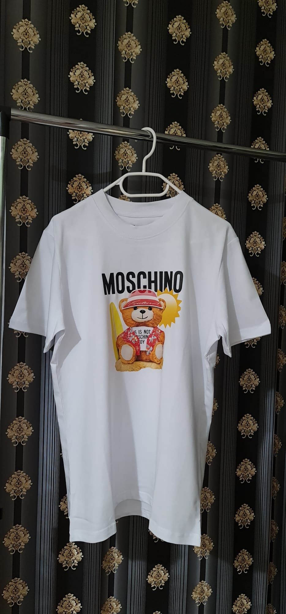 Tricou Moschino alb negru unisex