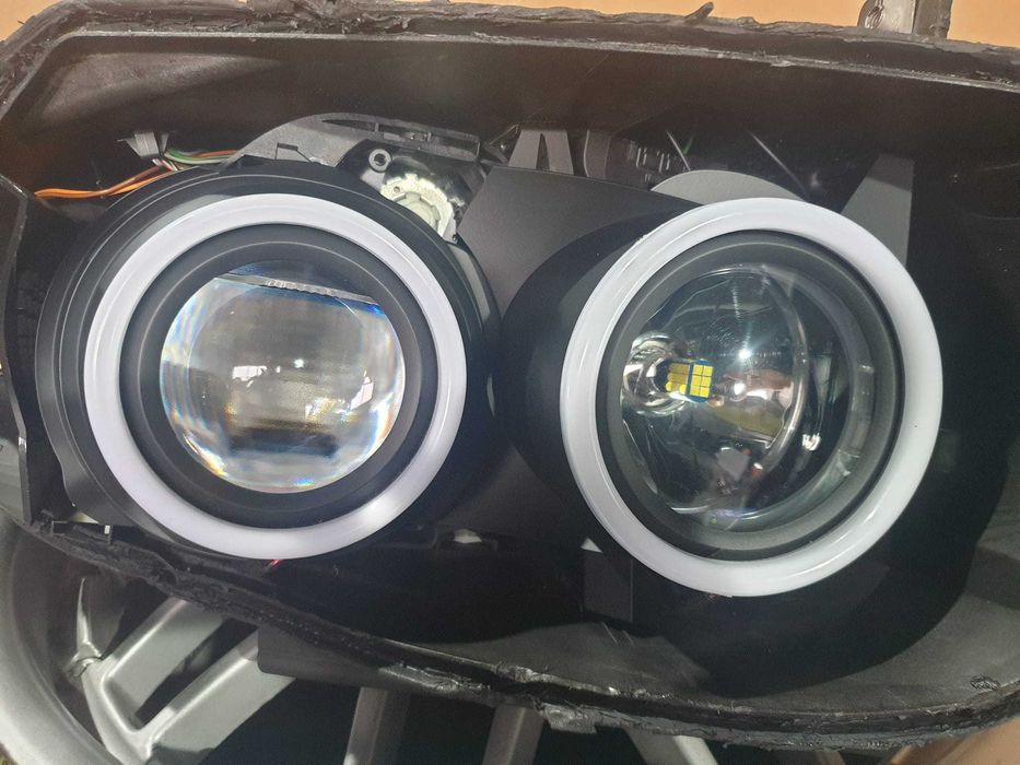 Kit Lupe Bixenon + kit Led 120W+Angel eyes LED Cotton BMW E90/E91/E92