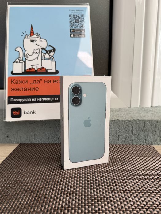 256!ЛИЗИНГ*65лв/м iPhone 16*Teal/ Black айфон 16