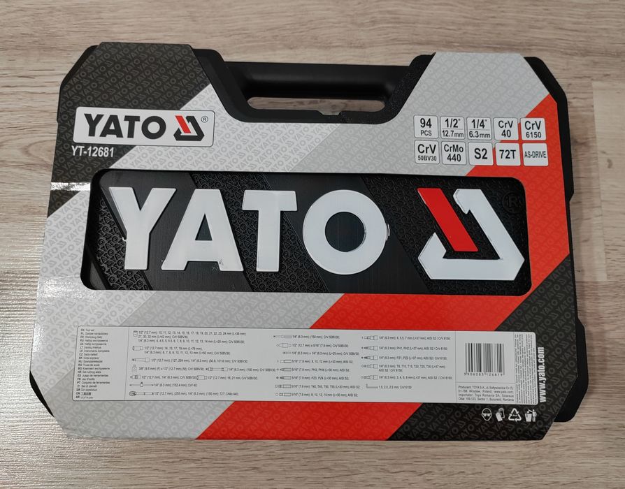 Yato Trusa chei tubulare YT-12681 , profesionala, 1/2"-1/4", 94buc