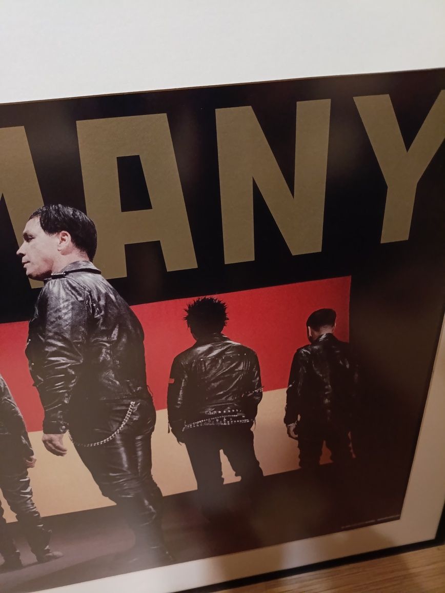 Голям оригинален плакат на Rammstein в рамка със стъкло