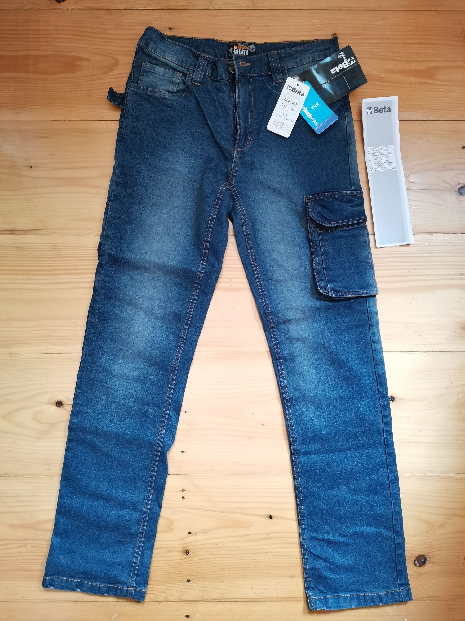 Pantaloni Salopeta Blugi Beta 7528 Jeans Denim Stretch