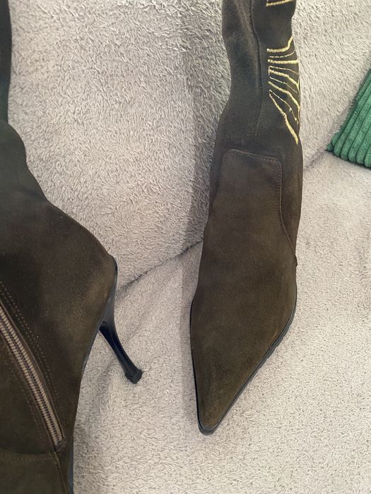 Дамски ботуши естествен велур- 41 номер,