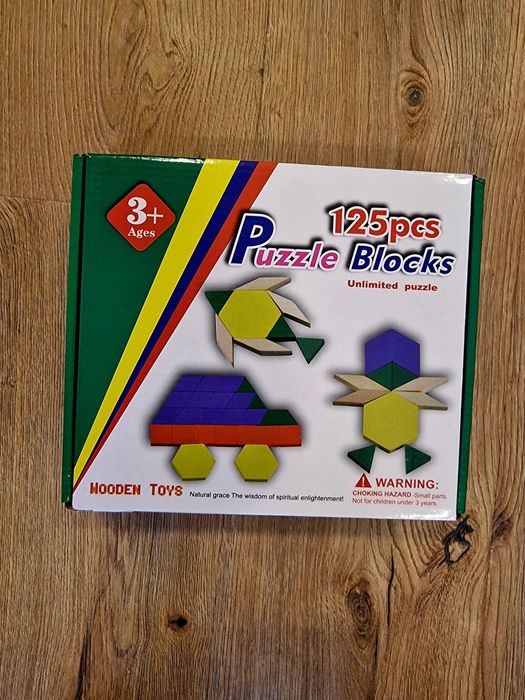 Puzzle blocks lemn