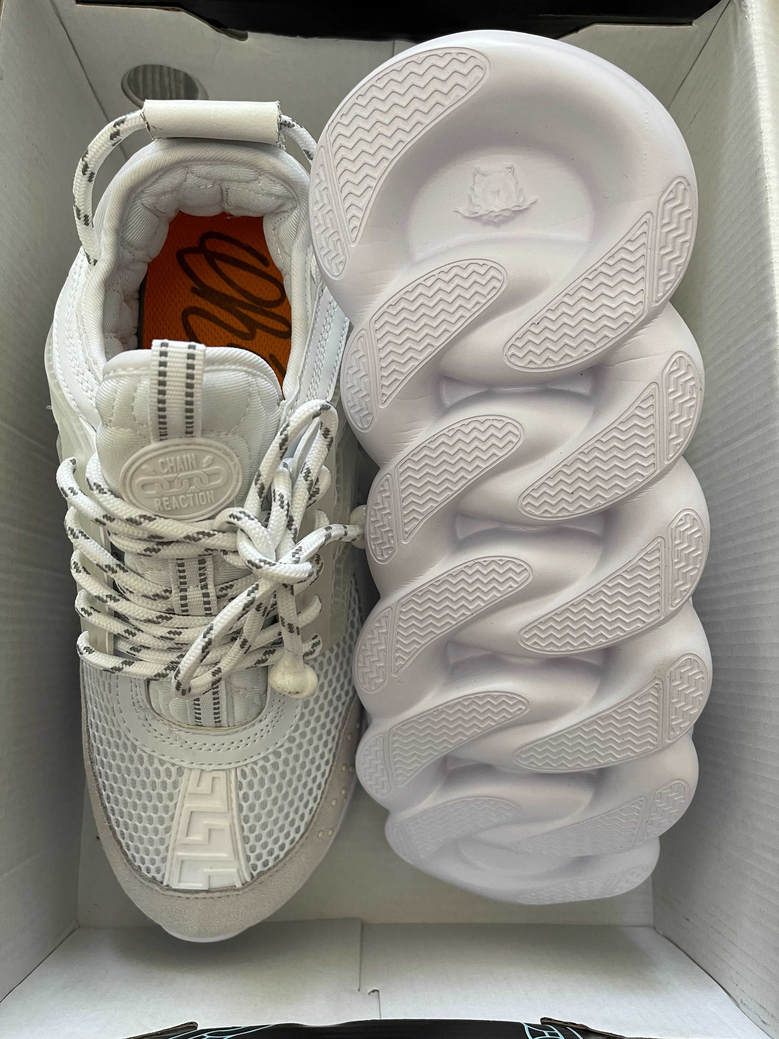 Adidasi Versace Chain Reaction l Produs NOU Premium din Piele  Premium