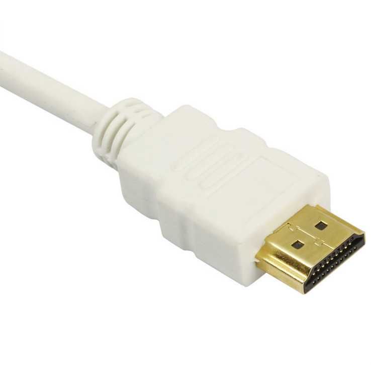 HDMI - VGA, Преходник Адаптер 0.15м, Бял - HDMI VGA - Гаранция