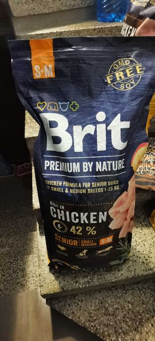 Суха храна за кучета Brit Premium , Senior S & M, 15 кг