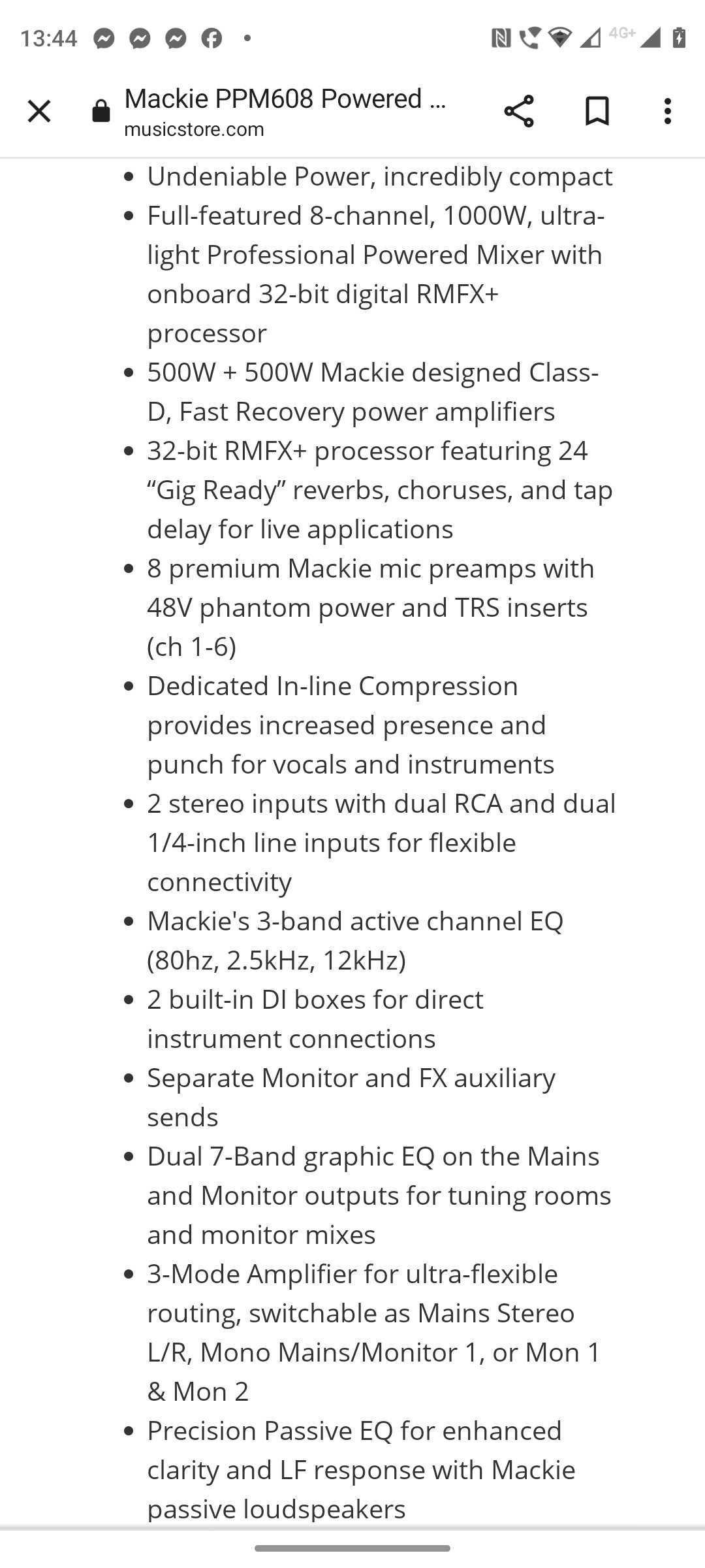 mixer amplificat mackie ppm608