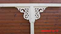 Ornament lemn coltar la imbinare stalp grinda pt terasa foisor pergola