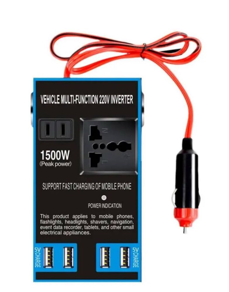 Avtomobil invertori 12 V/24 V dan 220 V