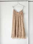 Rochie party, crem cu paiete, VERO MODA, scurtă, cu bretele, nr 38