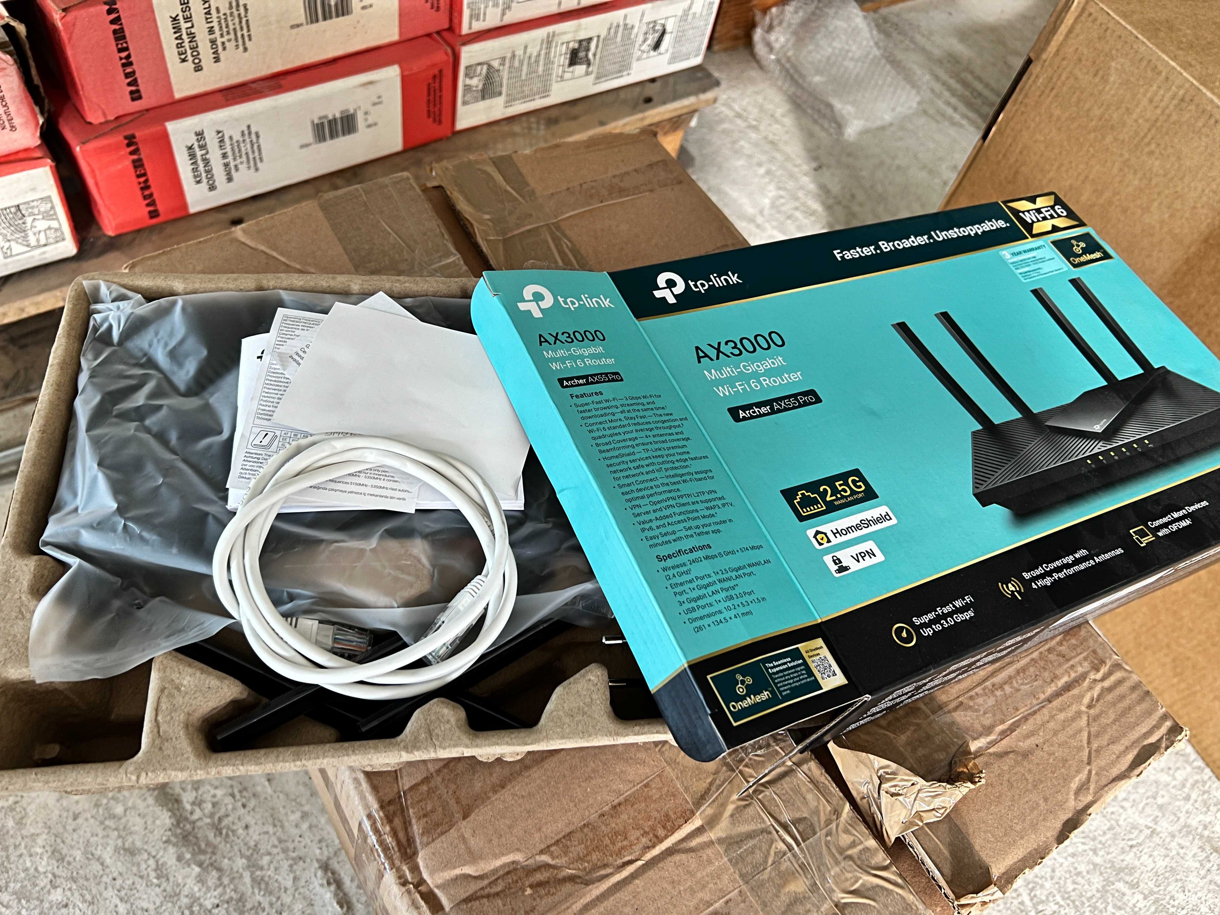 Router Wireless TP-LINK Archer AX55 Pro, AX3000, Wi-Fi 6, OneMesh