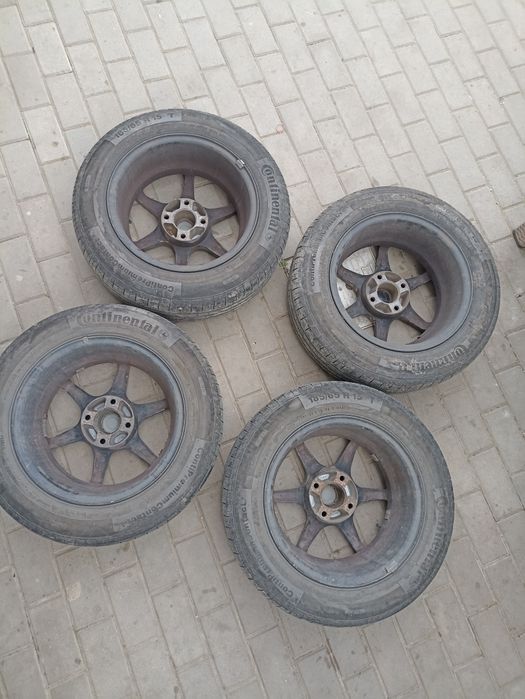 Jante aliaj 4*108 Peugeot anvelope continental 185/65/15