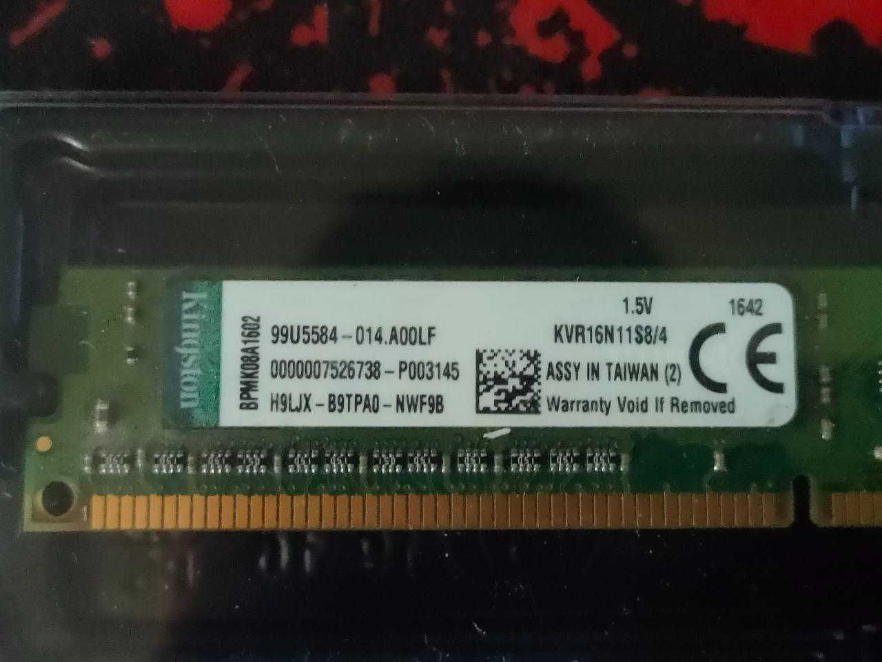 Kingston DDR3/4gb /1600 Mhz / ддр3/4гб/1600 Мгц / Корея для ПК Новая