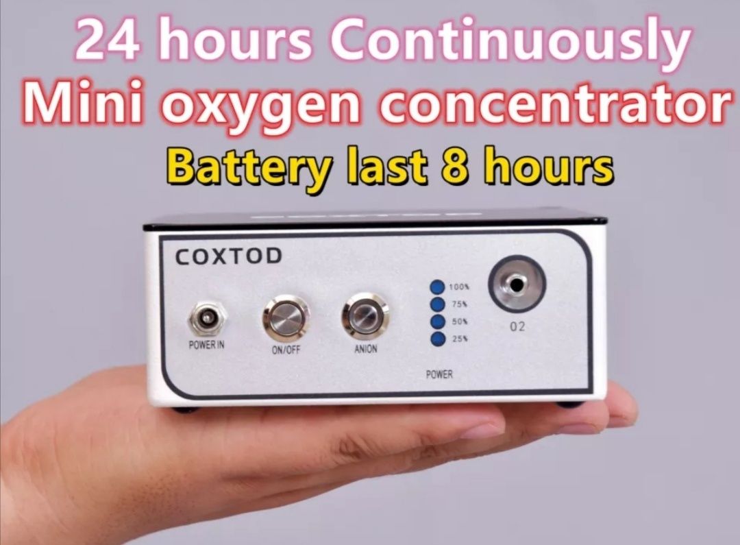 Concentrator 0.84kg portabil oxigen baterie acumulator purificare aer