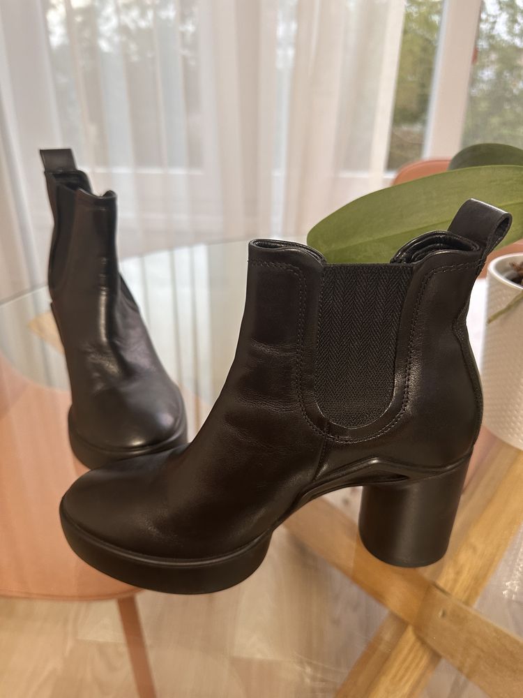 Vand botine piele, Ecco, marimea 35