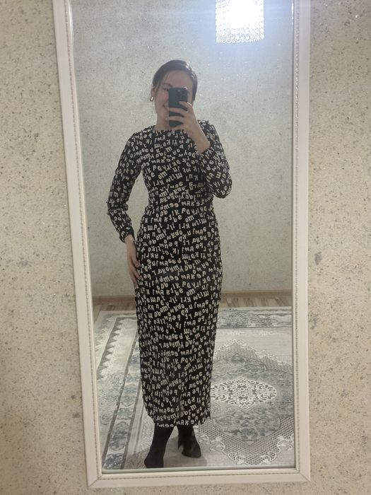 Длинное платье Mango темное