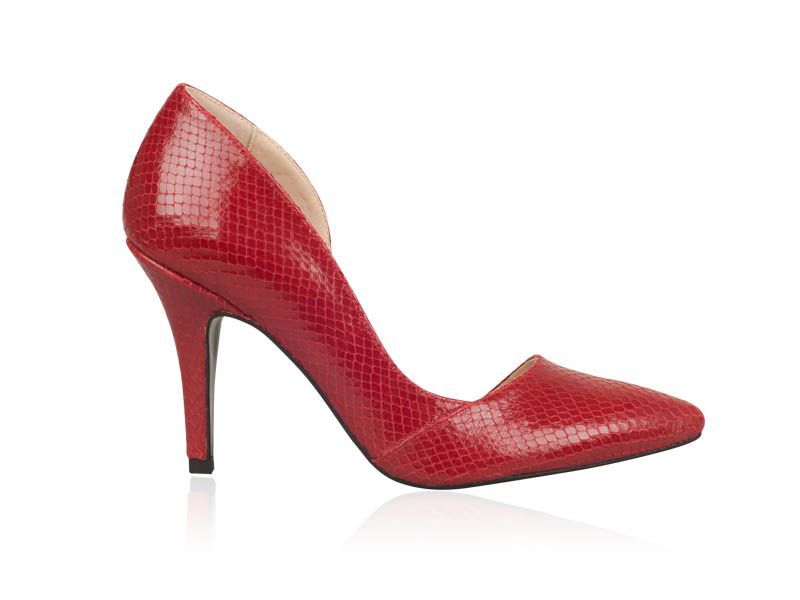 Pantofi din piele naturala rosu-bordo, marime 39, noi