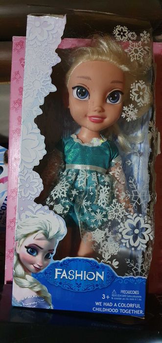 Bebe mare moale, Elsa, Troler / carut Barbie cu vesela ,60-85lei