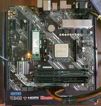 Kit Gaming ASUS B450M + Ryzen 2400G 4/8Core + 16GB DDR4 + SSD256